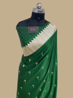 Green mashru silk banarasi saree