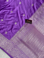 Lavender mashru silk banarasi saree