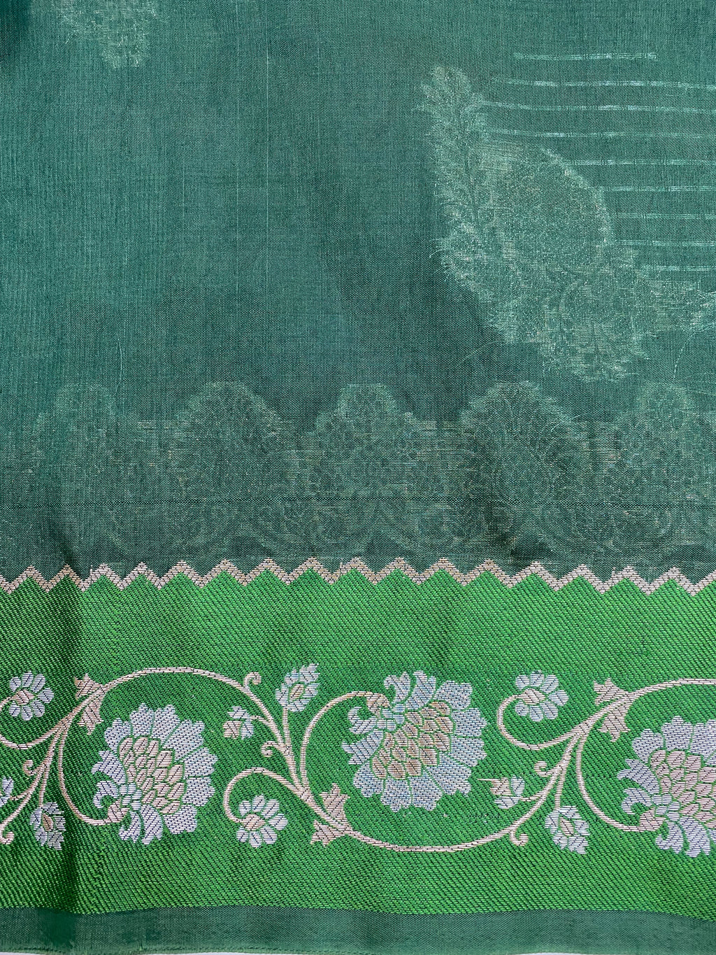 Green Viscose Banarasi Saree