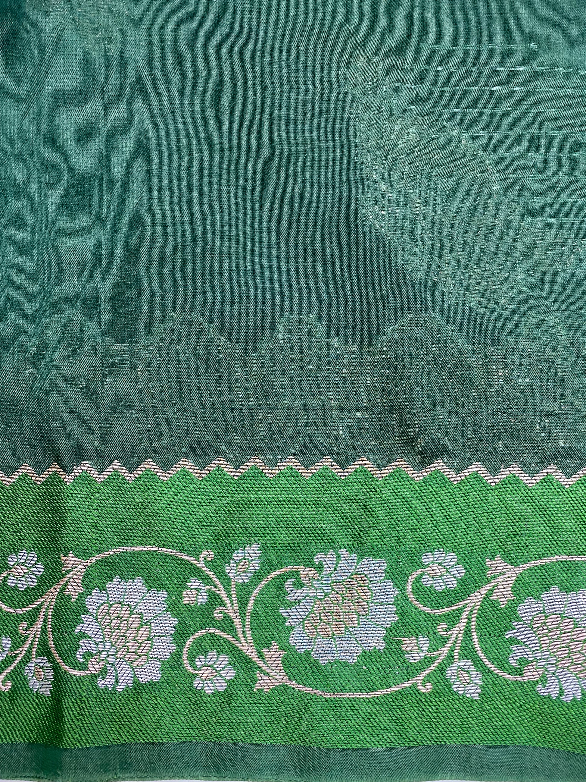 Green Viscose Banarasi Saree
