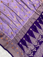 Hand brush mina monga silk Banarasi Saree