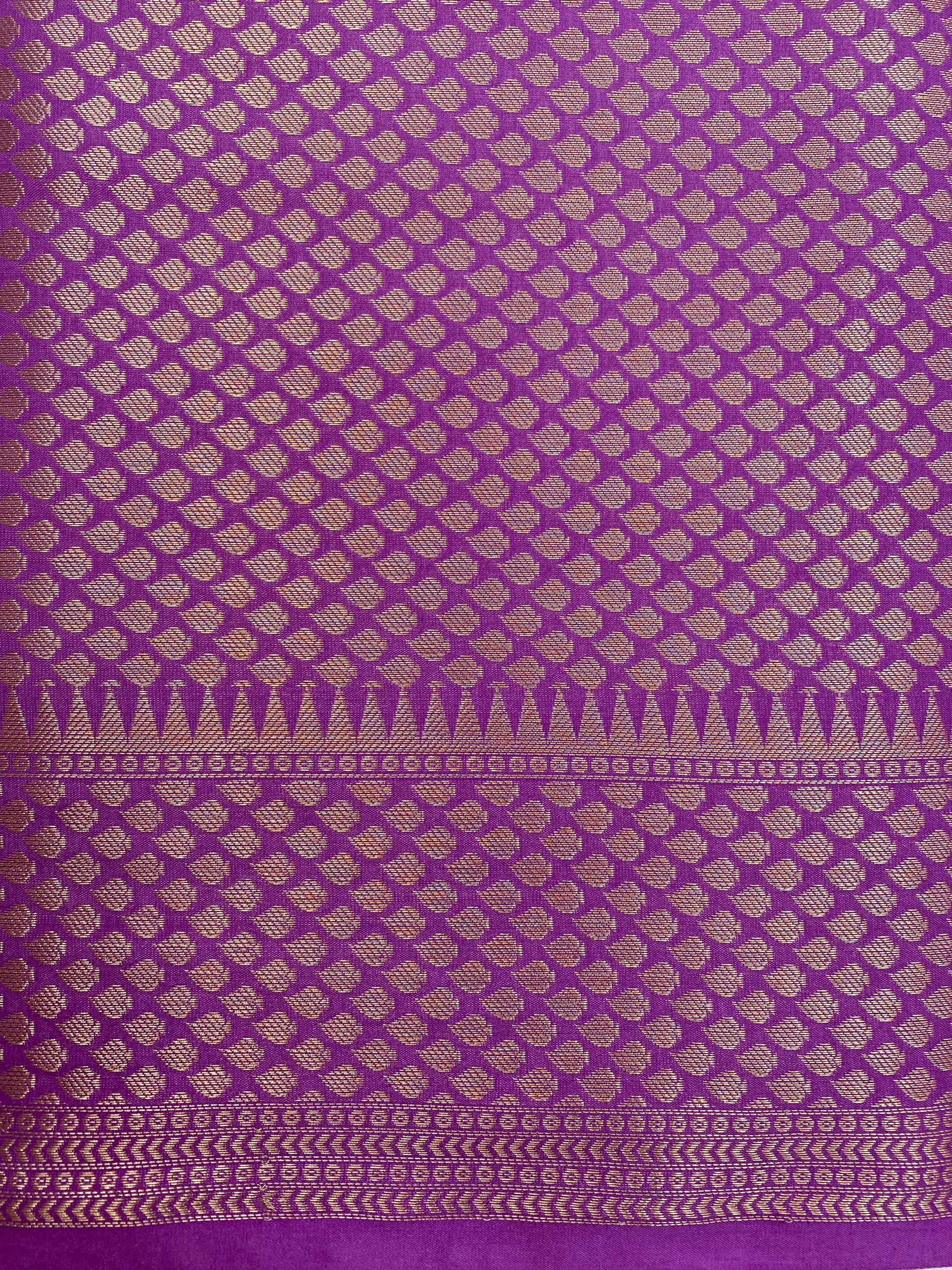 Purple Katan Silk Banarasi Saree