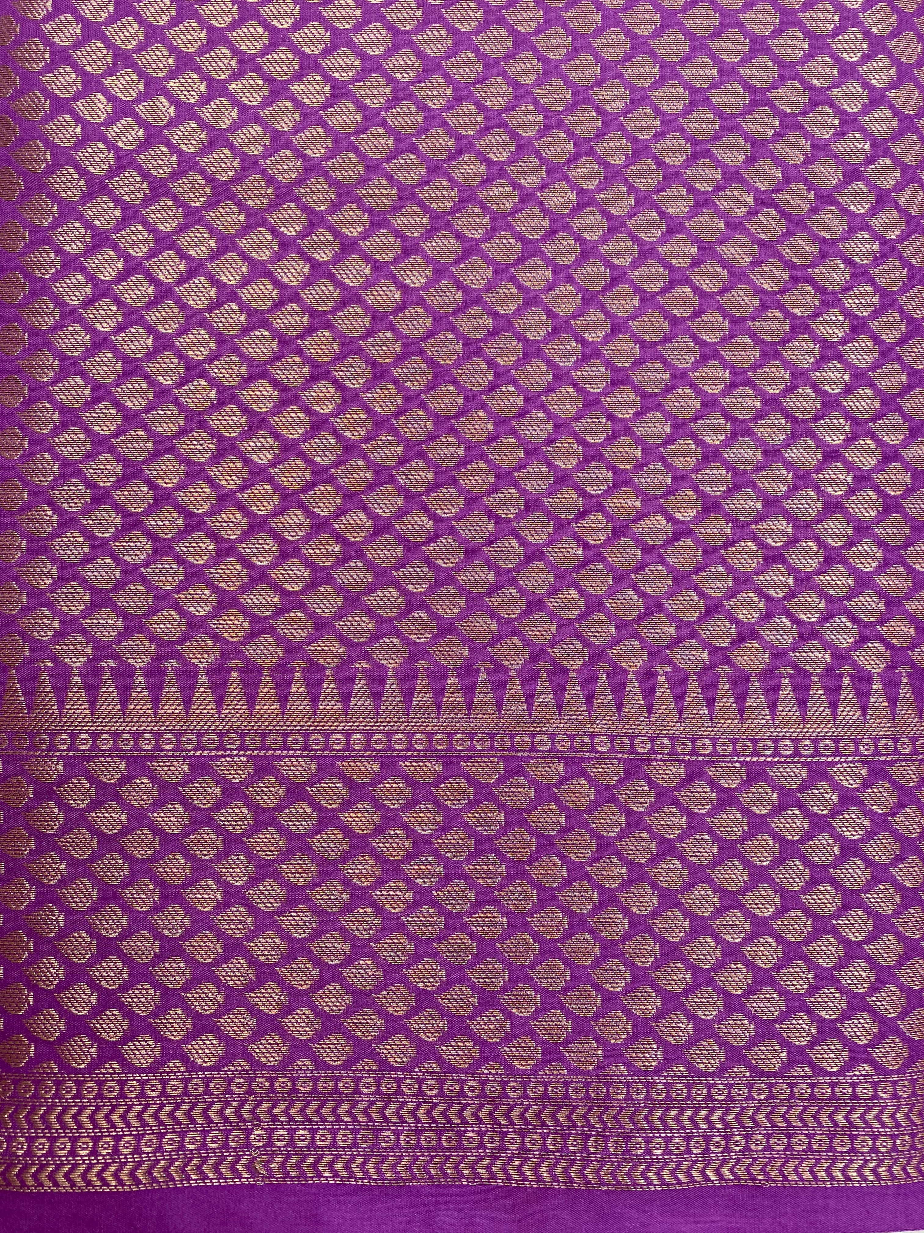 Purple Monga Silk Banarasi Saree