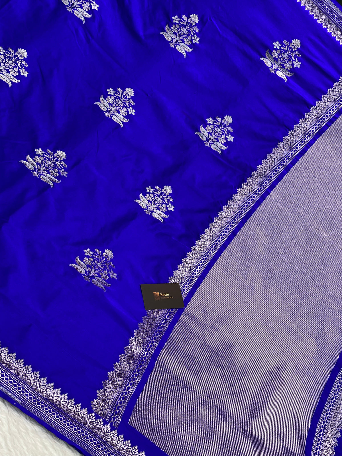 Royal Blue mashru silk A+ Grade  Banarasi saree