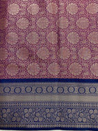 Strawberry Kubera Pattu Tissue Silk Banarasi Saree