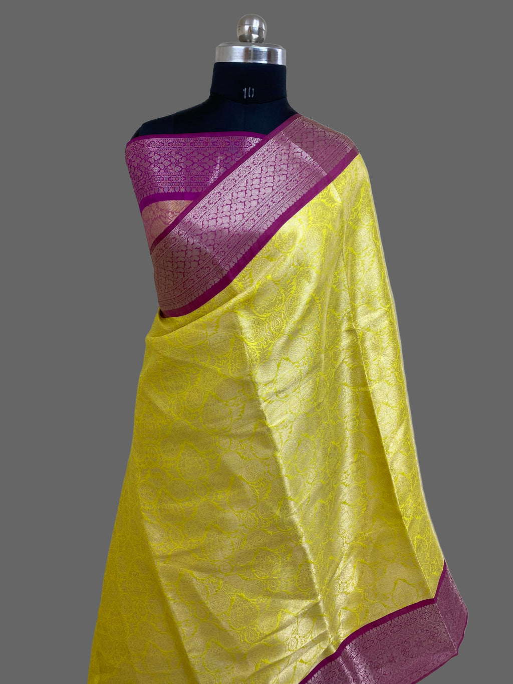 Yellow Tissue Silk Banarasi Saree