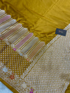 Haldi festival mashru silk banarasi saree