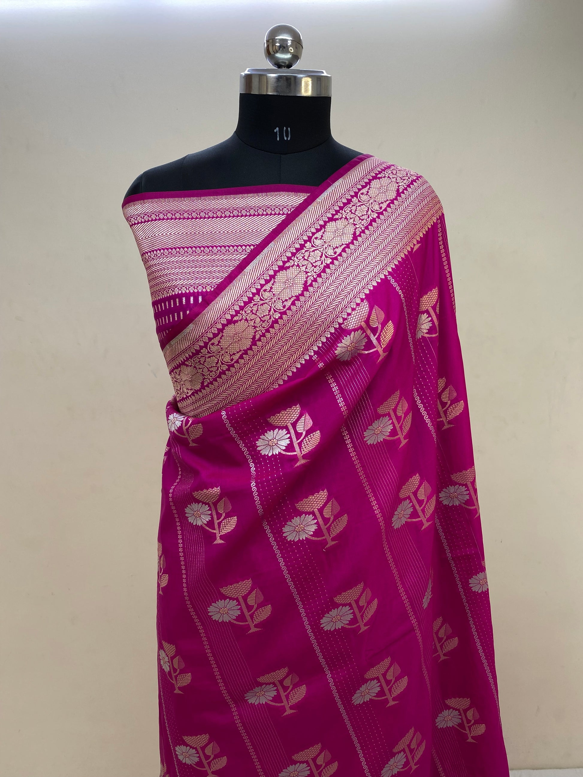 Semi Katan Alfi Buta Banarasi Saree
