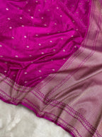 Rani mashru silk banarasi saree