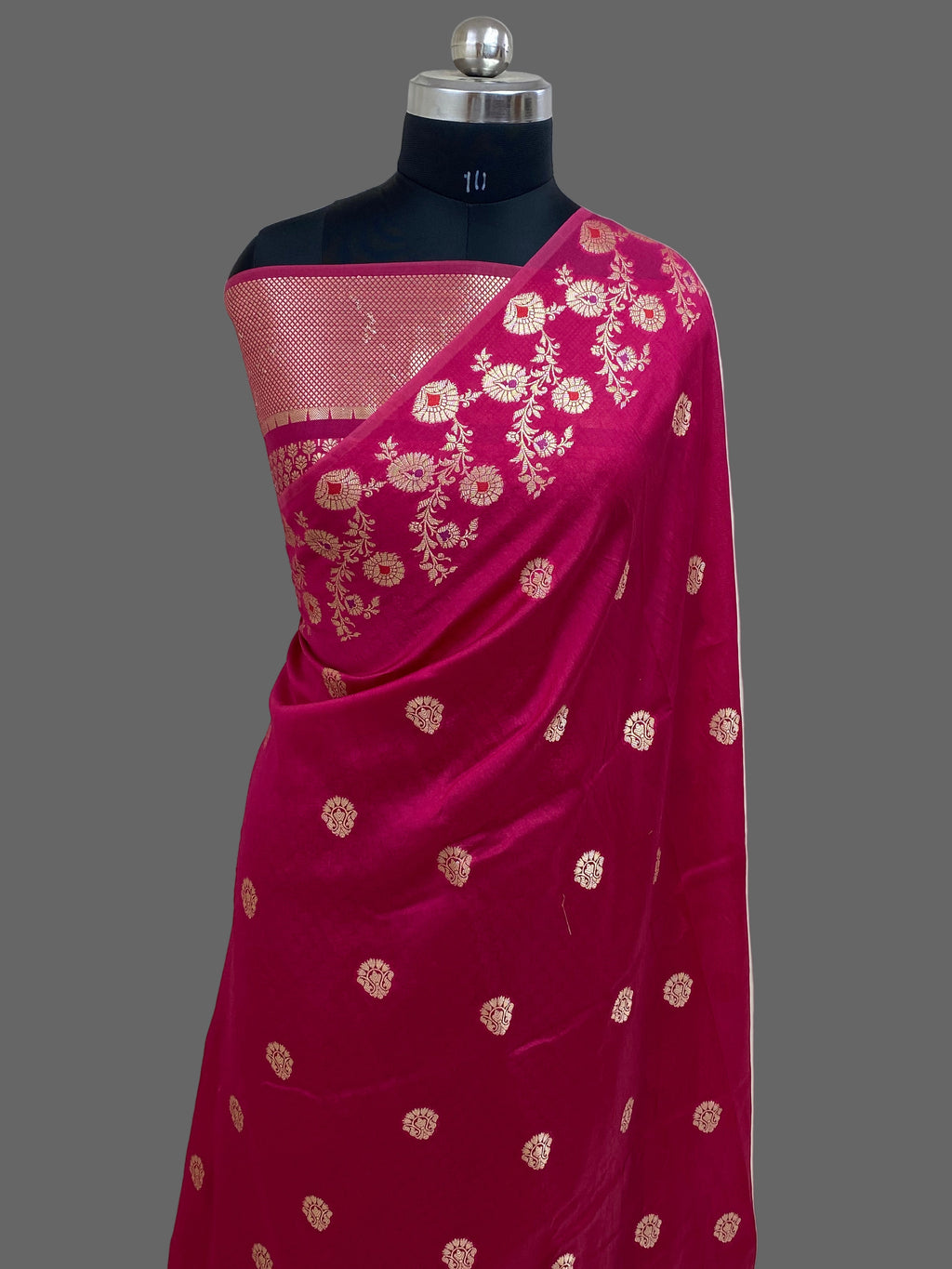Rani Viscose Cotton Banarasi Saree