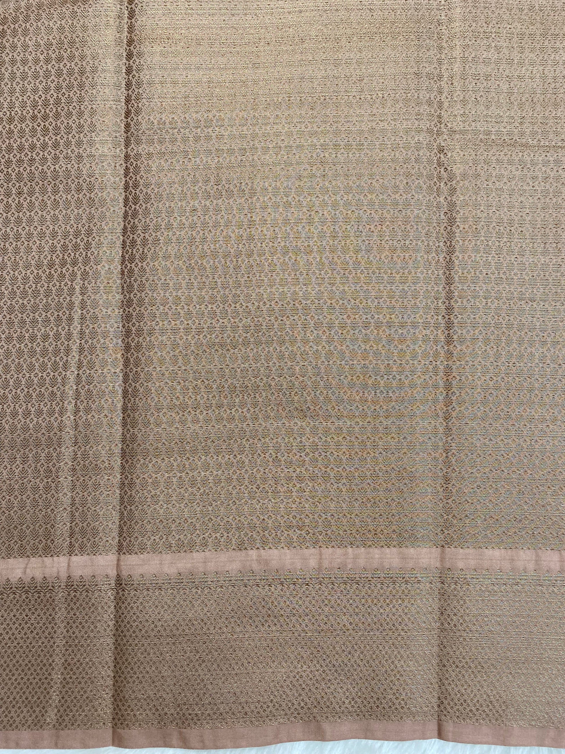 Peach Semi Georgette Banarasi Saree