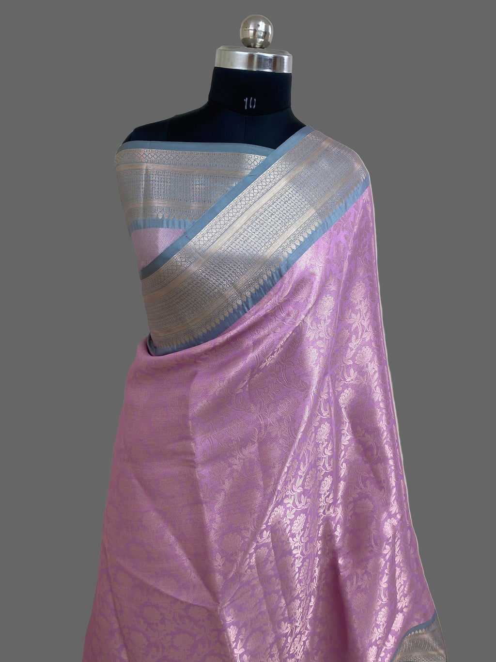 Pink Kubera Pattu Tissue Silk Banarasi Saree