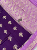 Magenta viscose Banarasi saree
