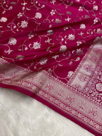Rani Mashru Silk Banarasi Saree