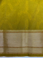 Mahendi semi Raw mango banarasi Saree