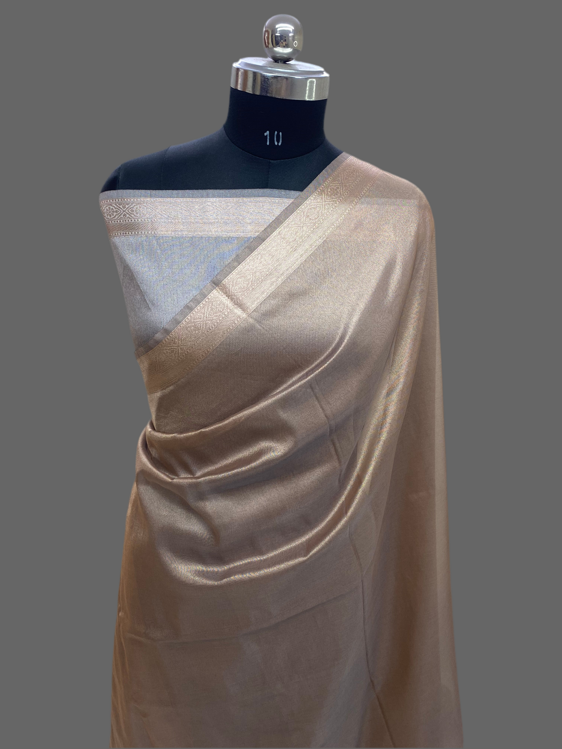 Grey Tissue Silk Banarasi Saree