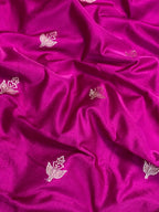 Rani pink colour mashru silk banarasi saree