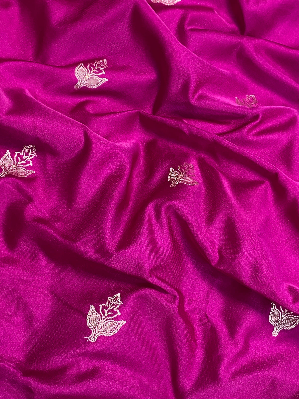 Rani pink colour mashru silk banarasi saree
