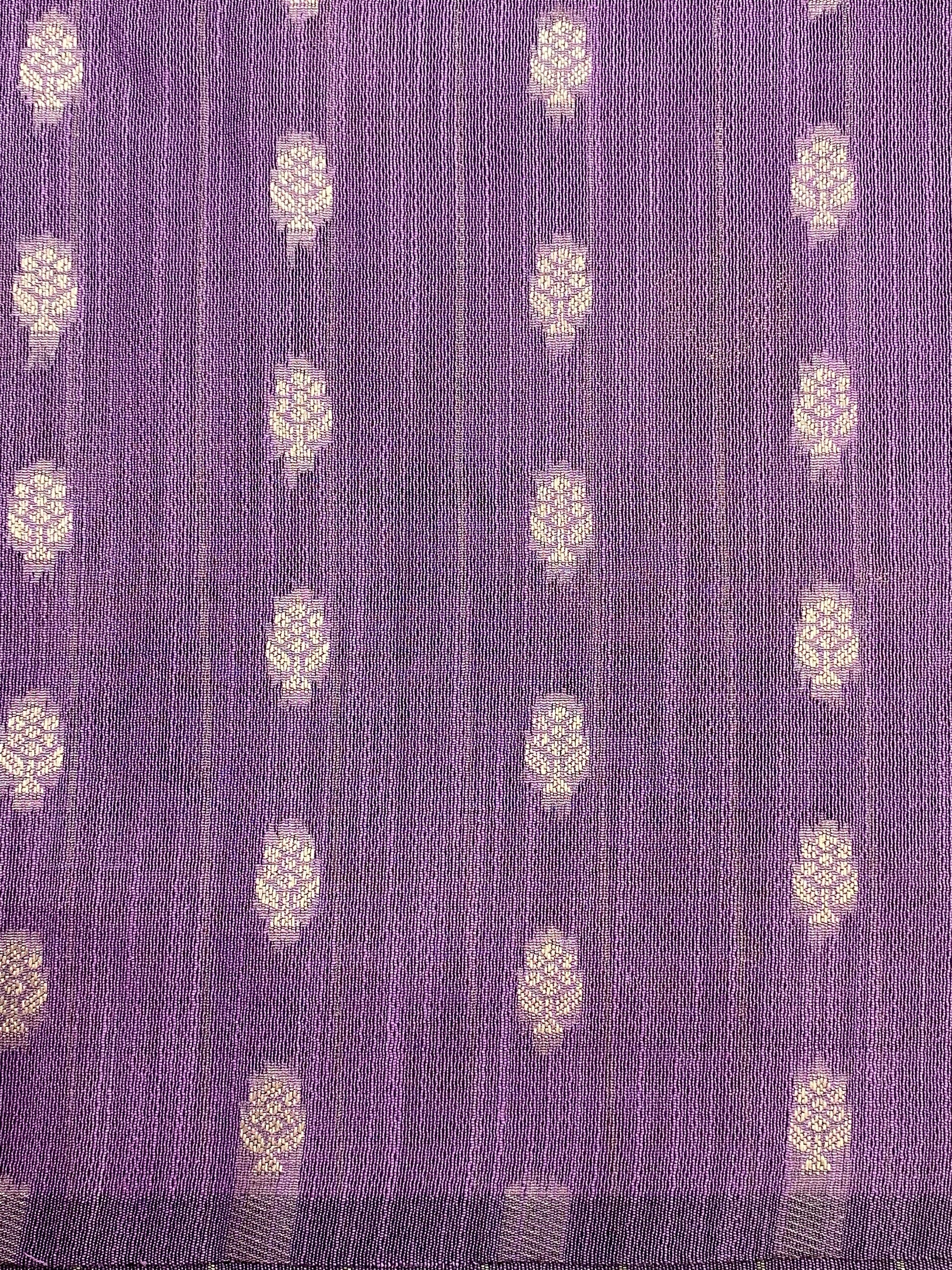Lavender Cotton Alfi Banarasi Saree