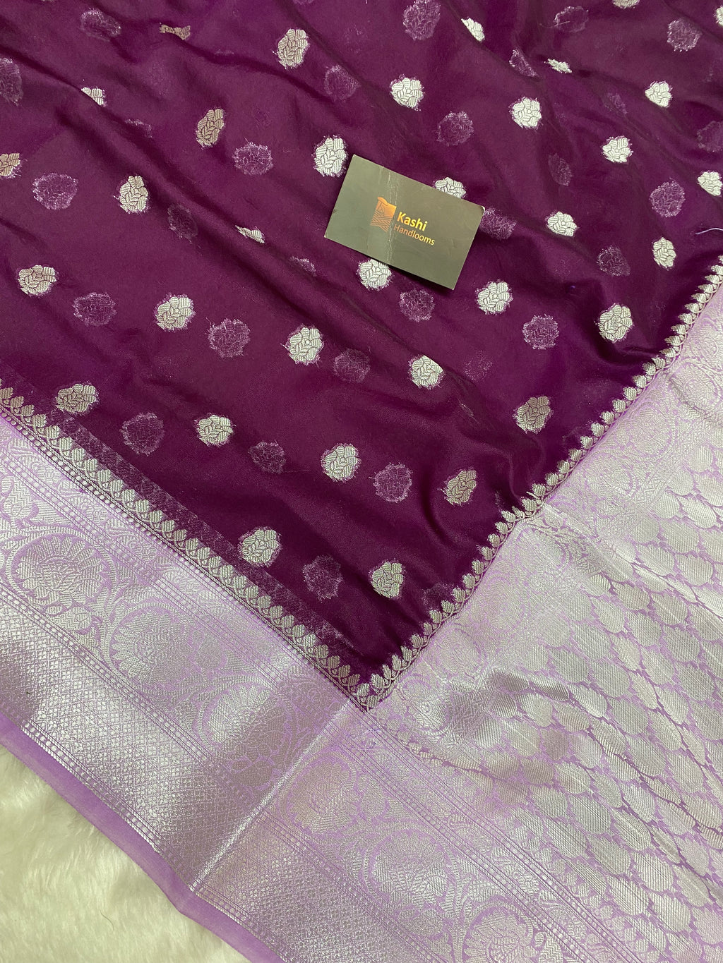 Wine Georgette silk Banarasi saree