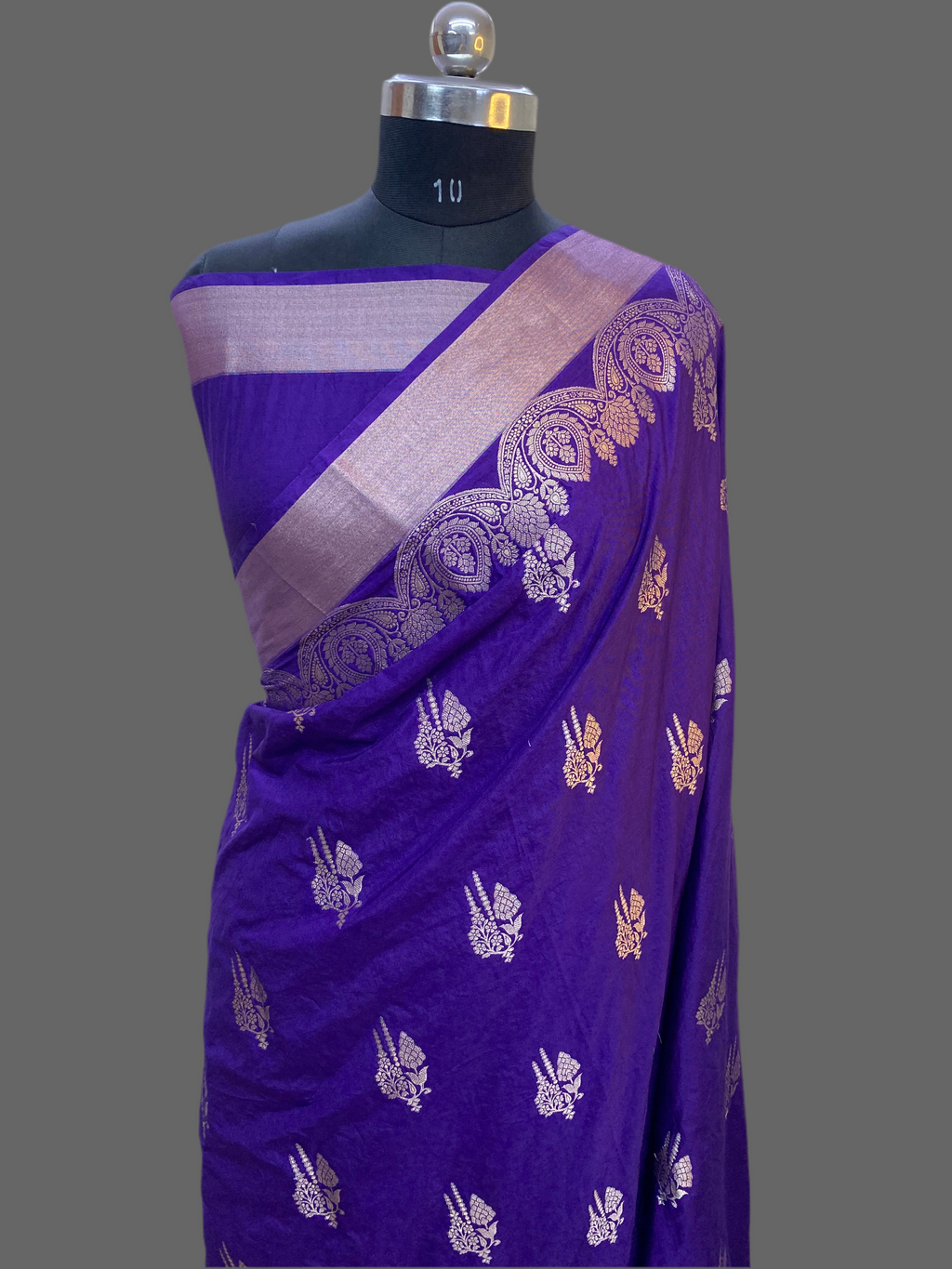 Purple Color  Raw Silk Banarasi Saree