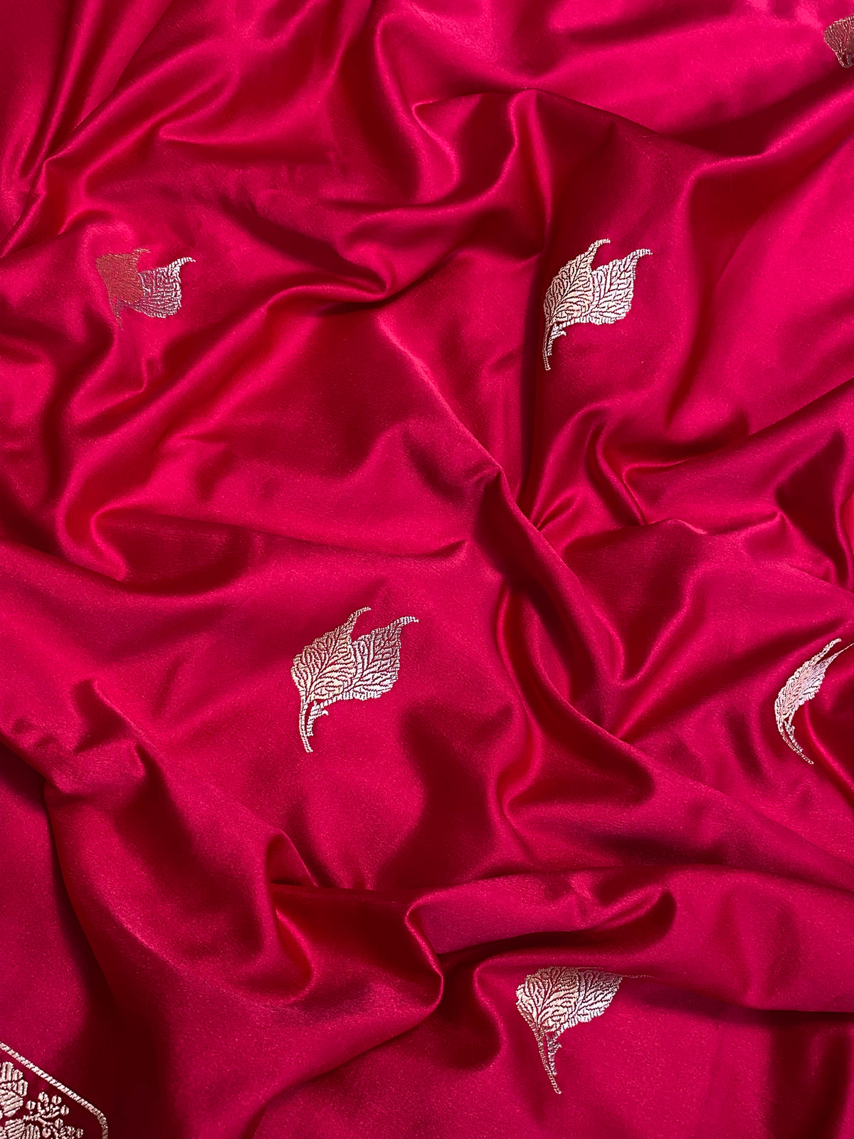 Rani pink mashru silk banarasi saree