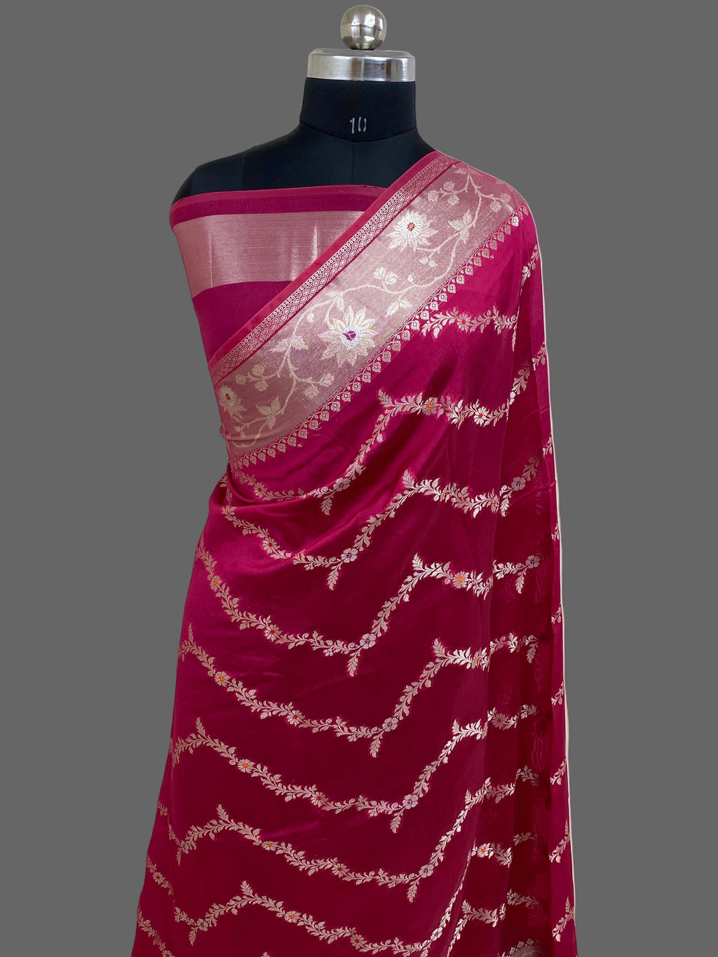 Rani Viscose Cotton Banarasi Saree
