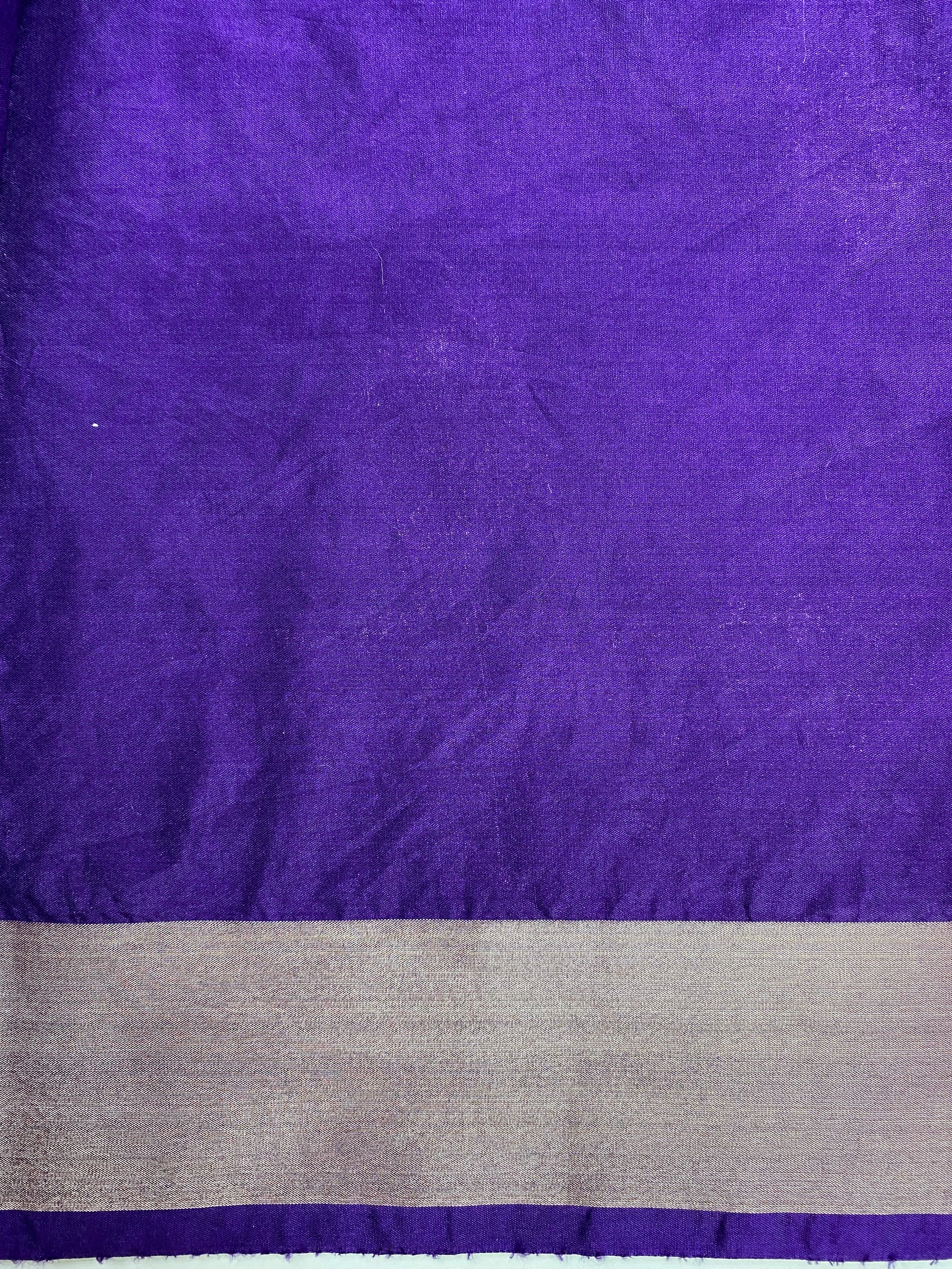 Purple Color  Raw Silk Banarasi Saree