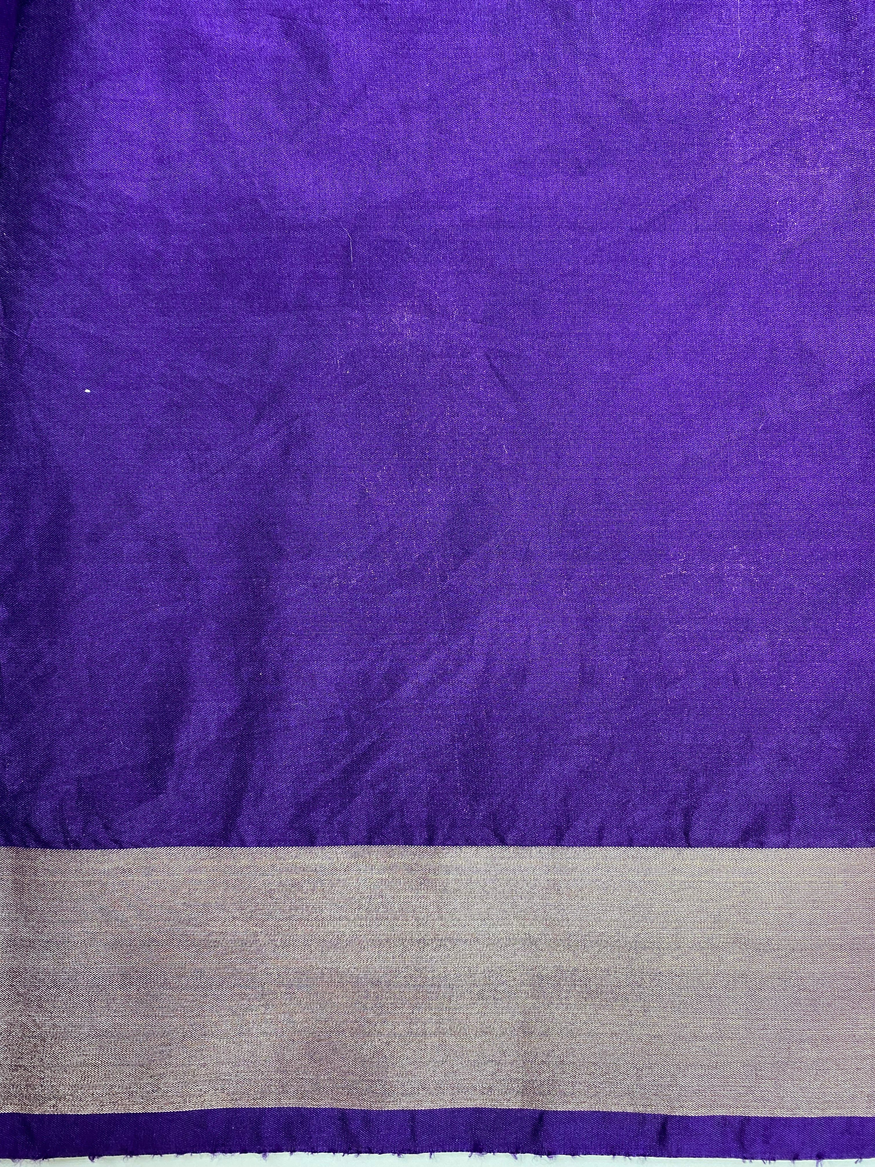 Purple Color  monga Silk Banarasi Saree
