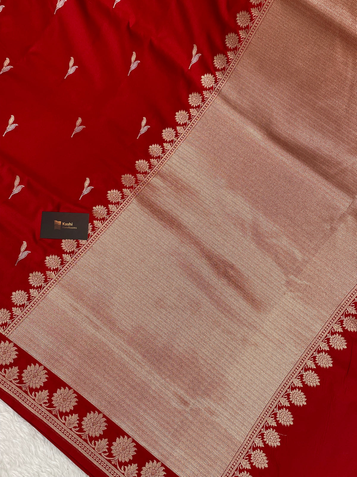 Karwa Chauth Special – Red Mashru Silk Banarasi Saree ❤️