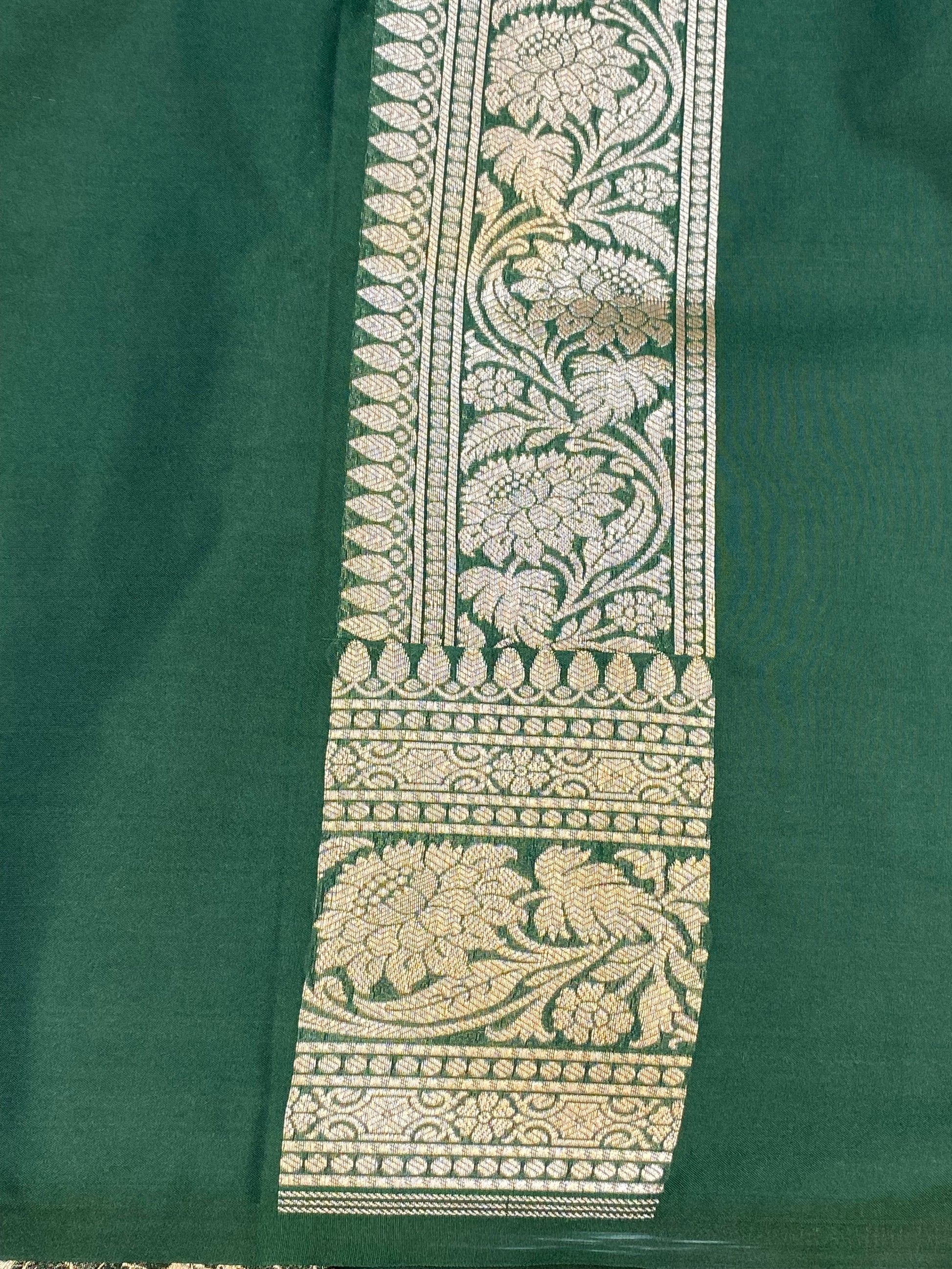 Mashru silk Green tone Banarasi Saree