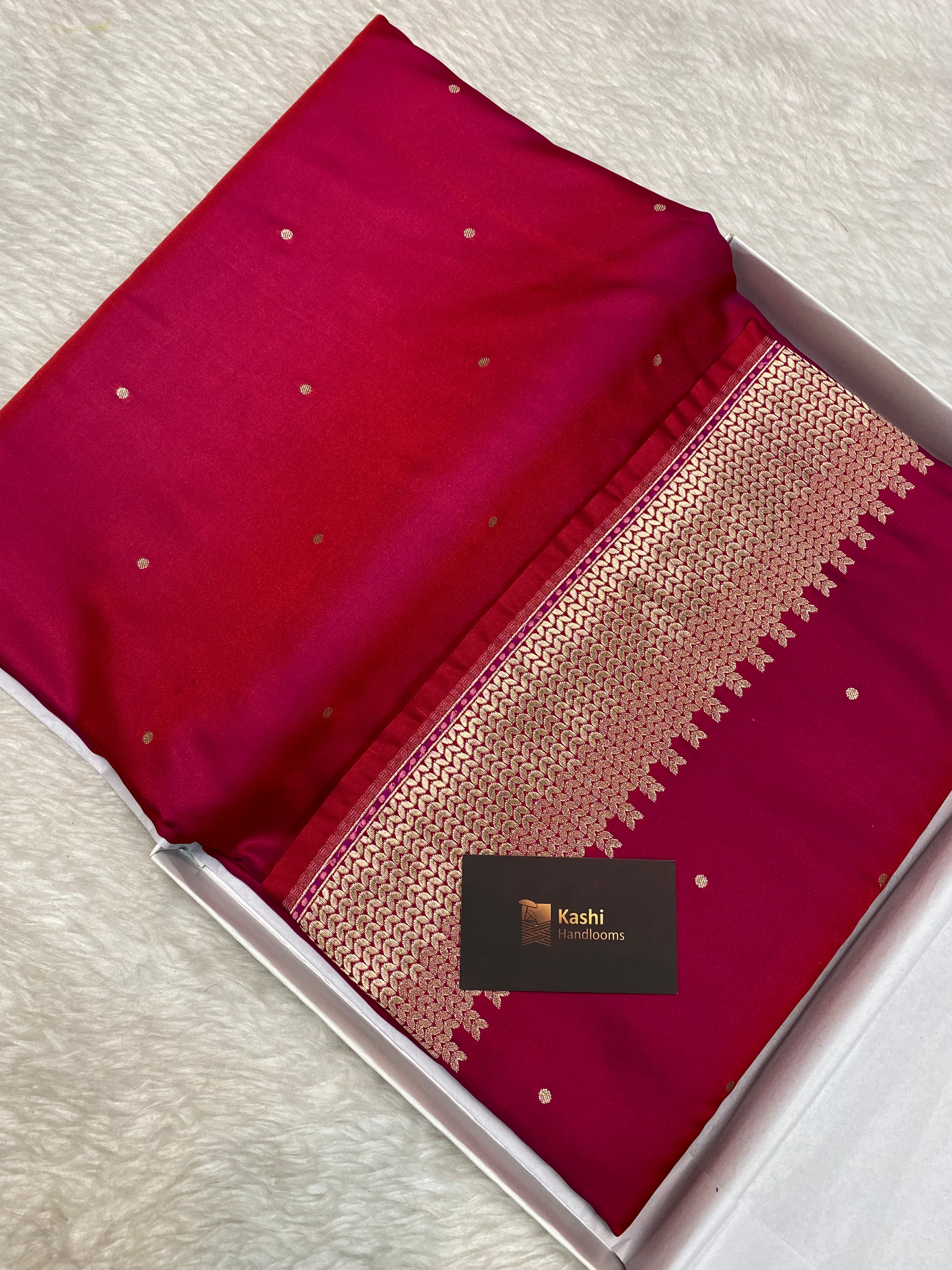 Cherry Rani Mashru Silk Banarasi Saree