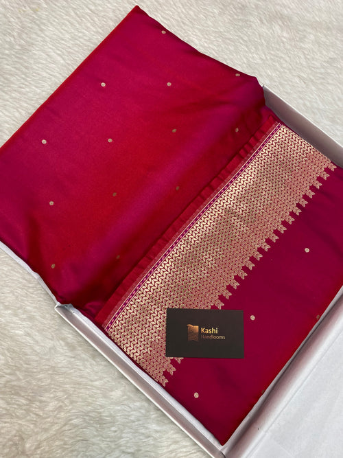 Majenta mashru Silk Banarasi Saree