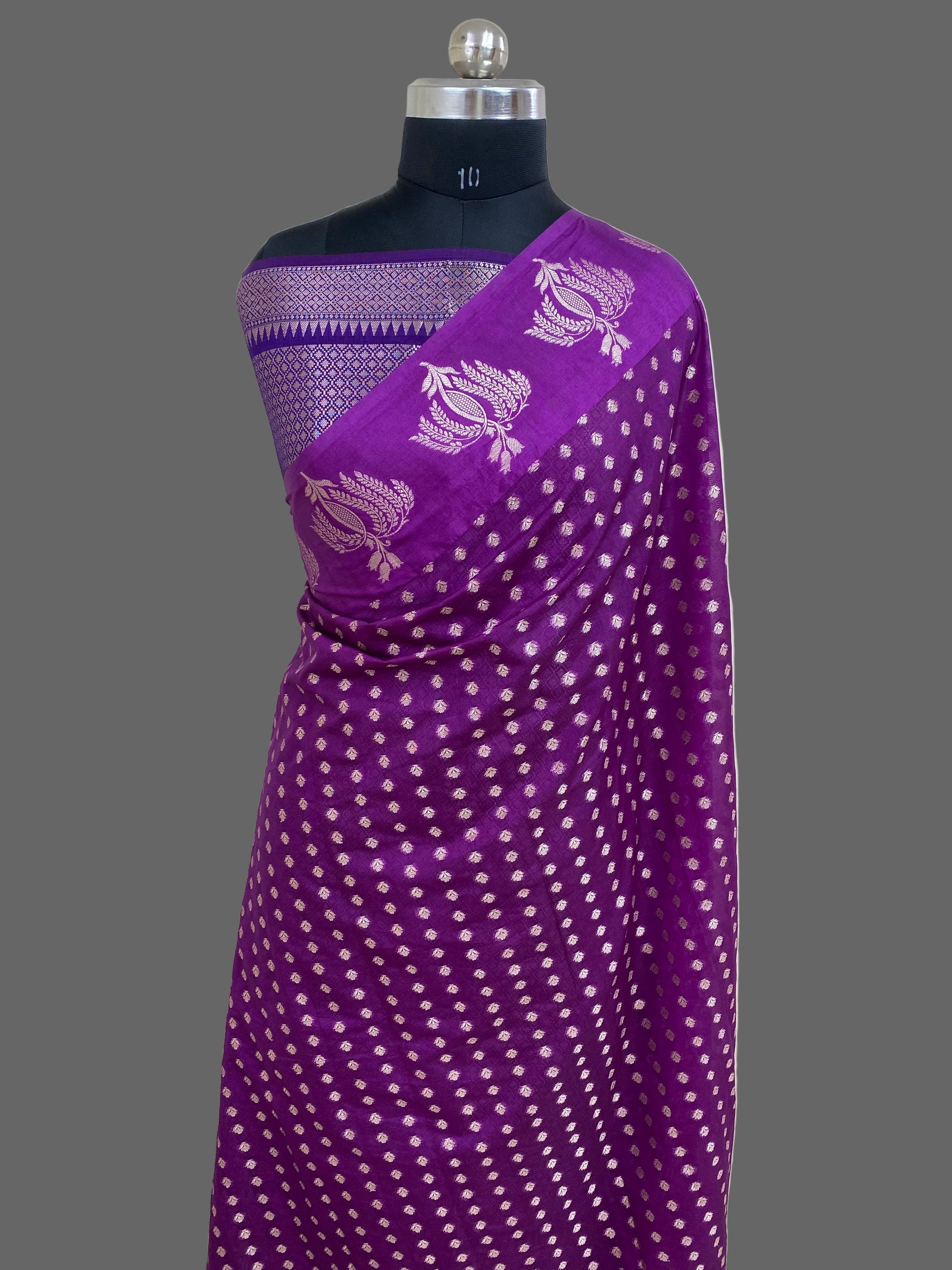 Magenta Semi Georgette Banarasi Saree