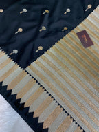 Black mashru silk banarasi saree