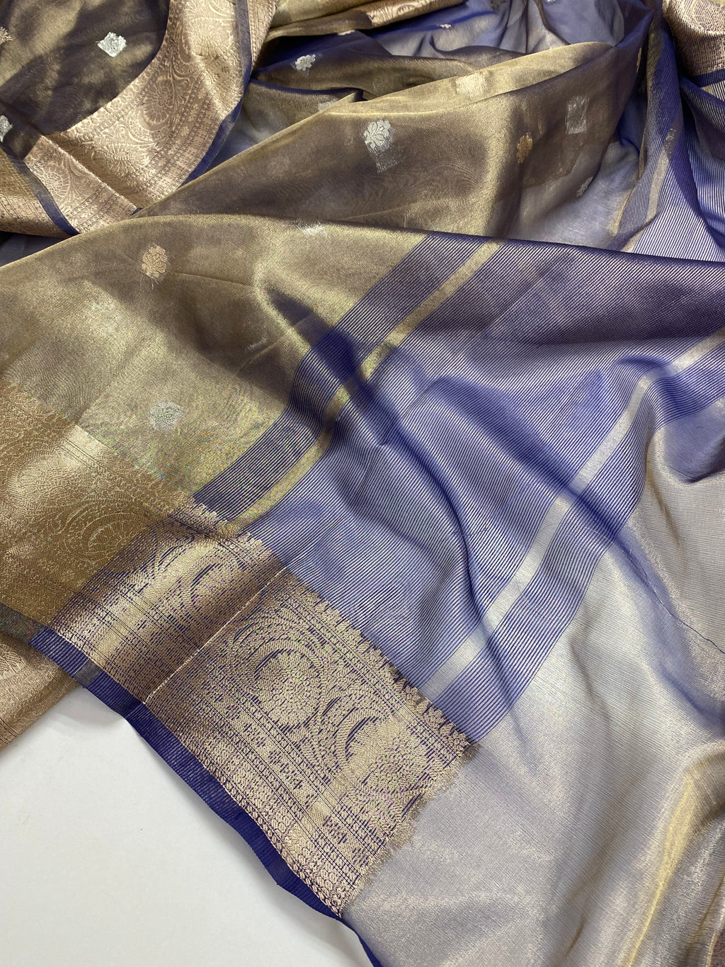 Lavender Tissue Silk Banarasi Saree
