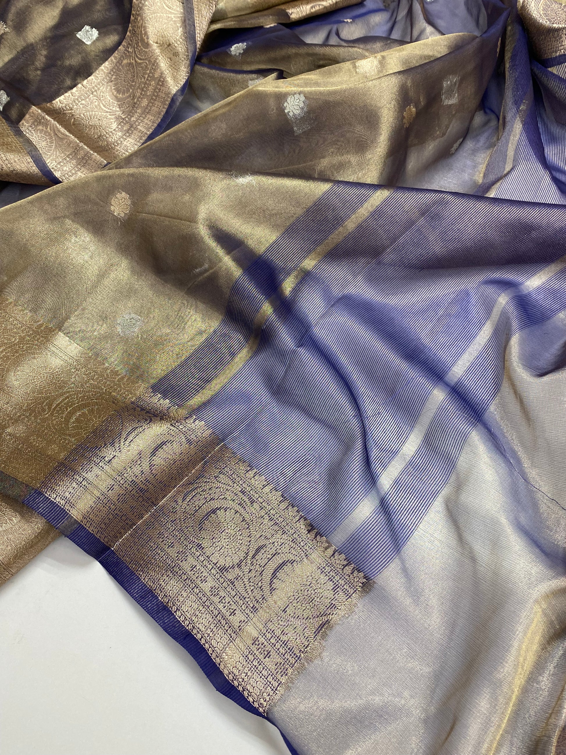 Lavender Tissue Silk Banarasi Saree