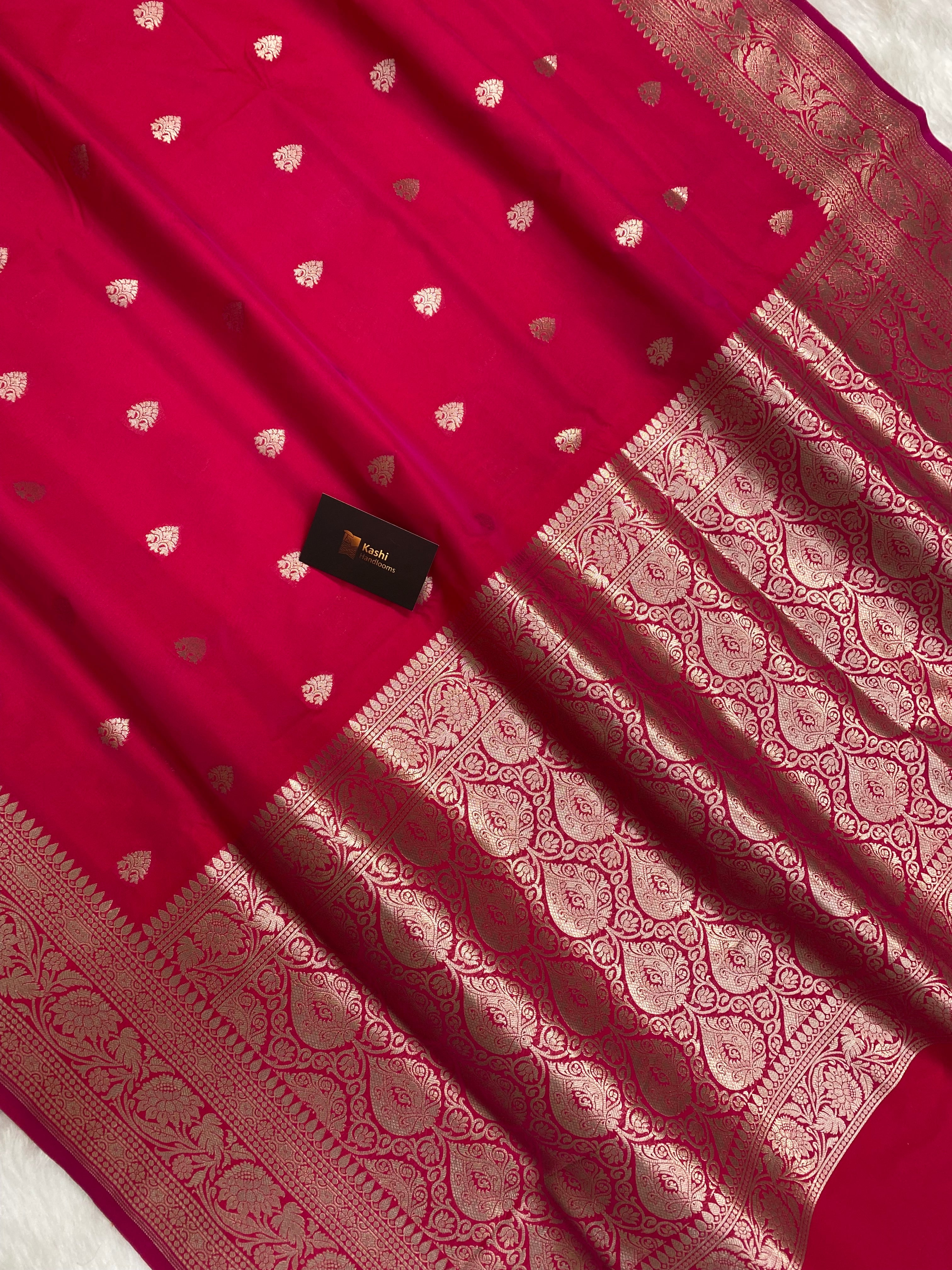 Rani semi katan mashru banarasi saree
