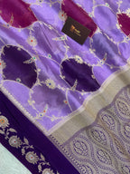 Rangkat semi Raw mango silk Banarasi saree
