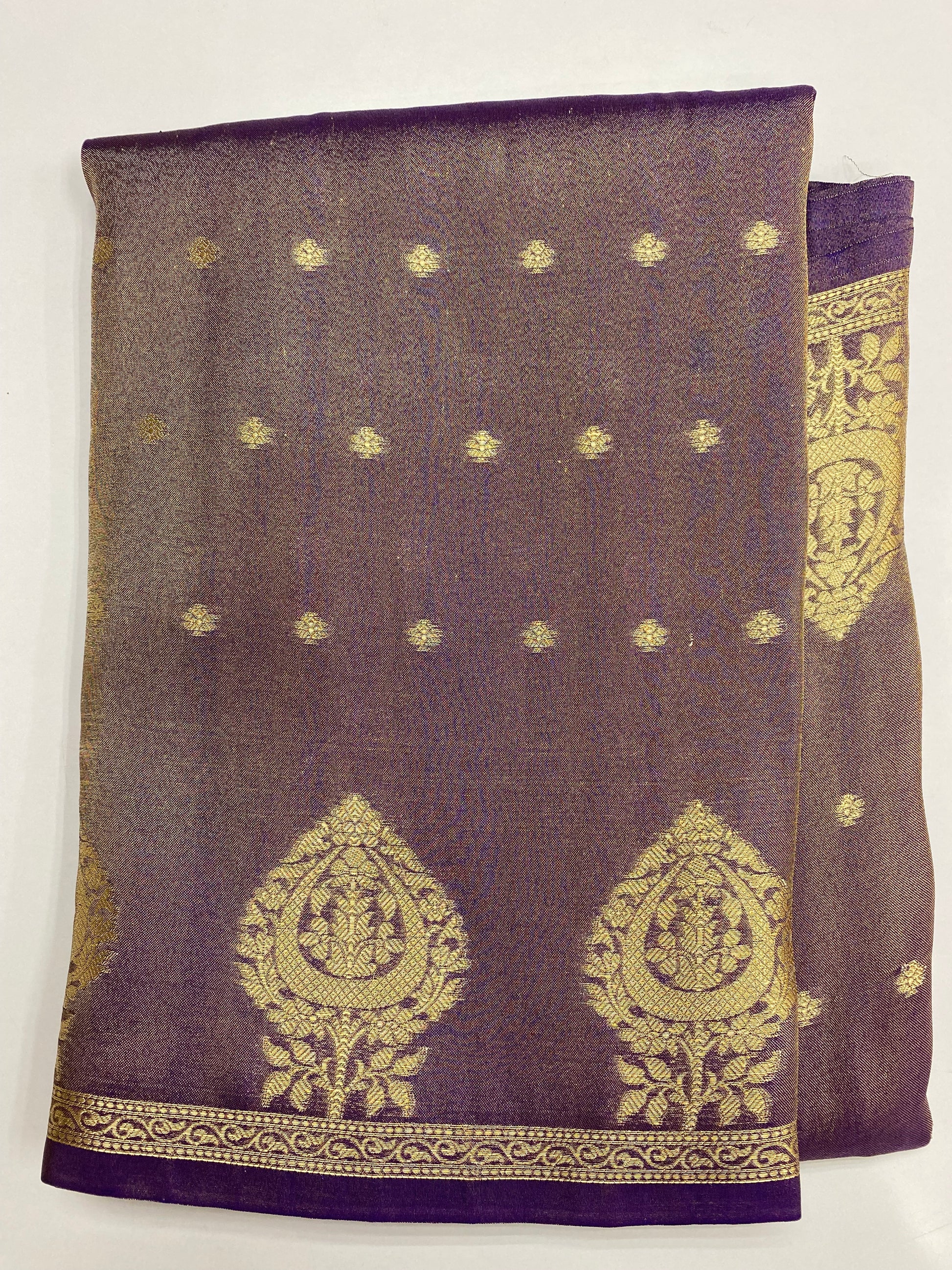 Semi Tissue Border Buti Banarasi Saree