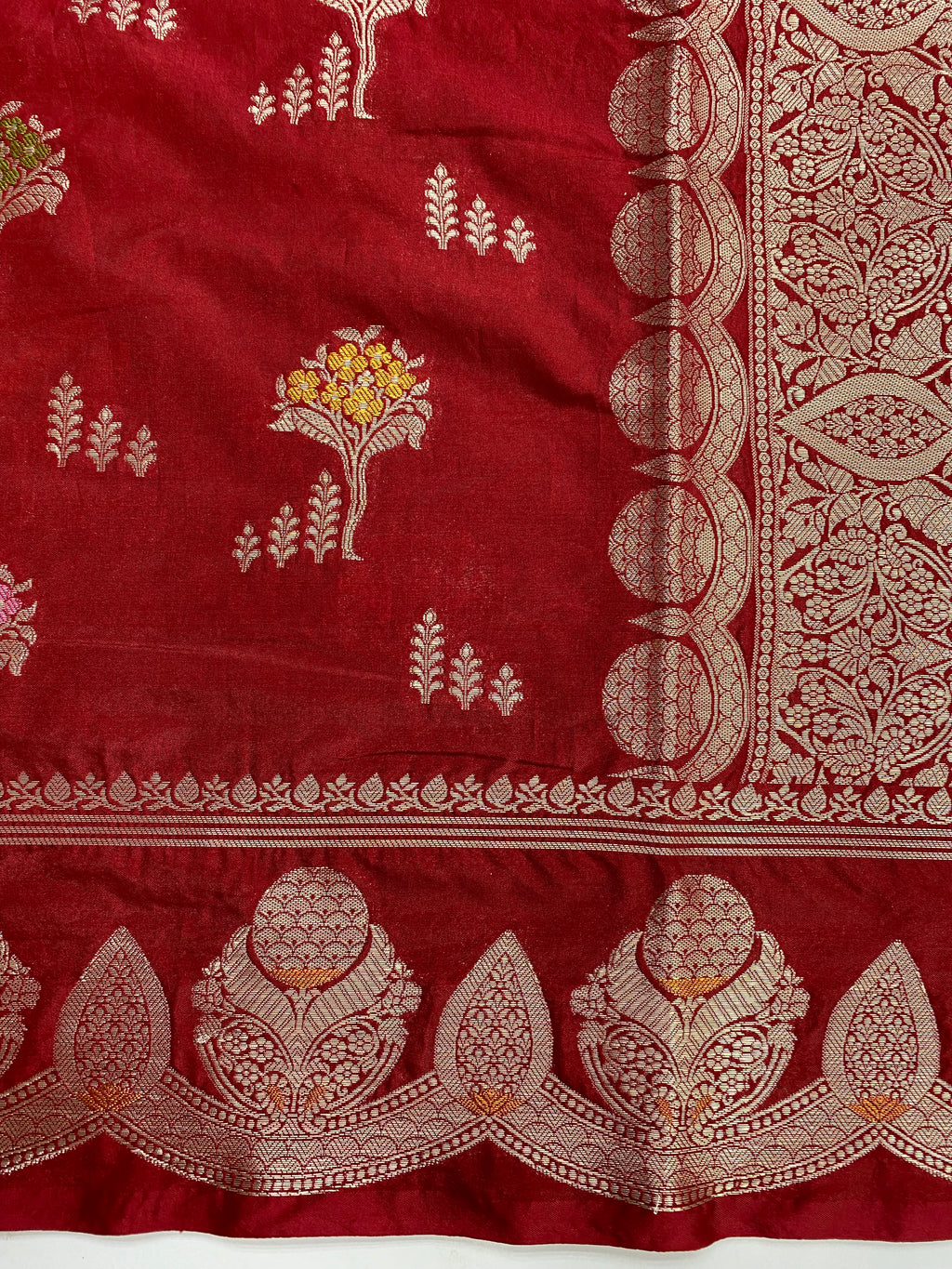 Red Color Raw Silk Saree