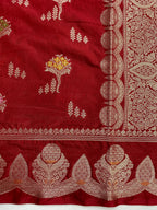Red monga Silk minakari Banarasi Saree