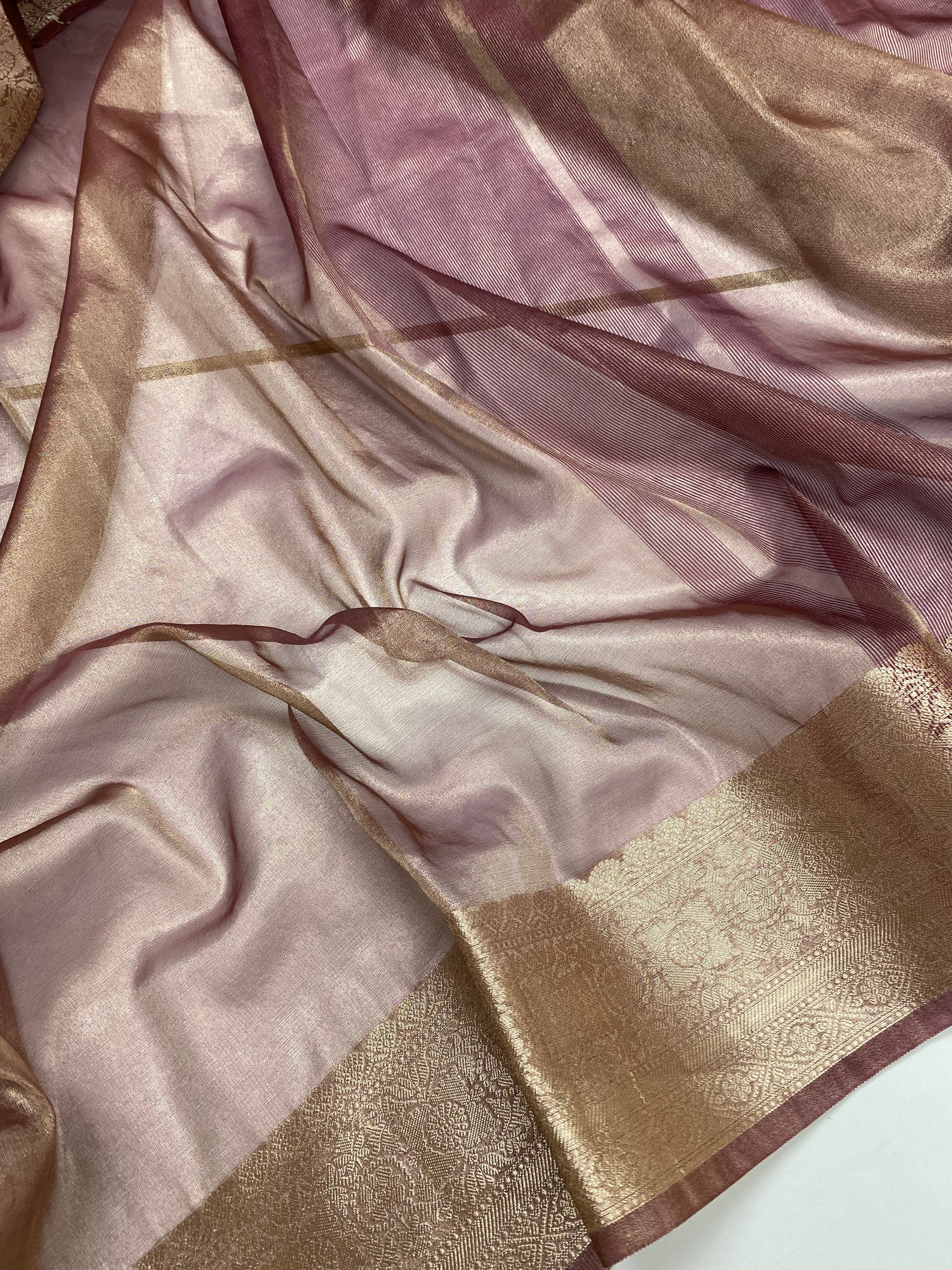 Wine Tissue Silk Banarasi Saree
