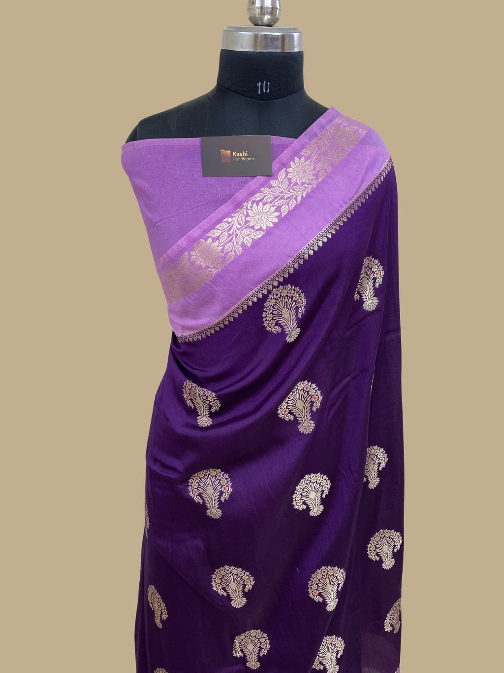 Magenta viscose Banarasi saree