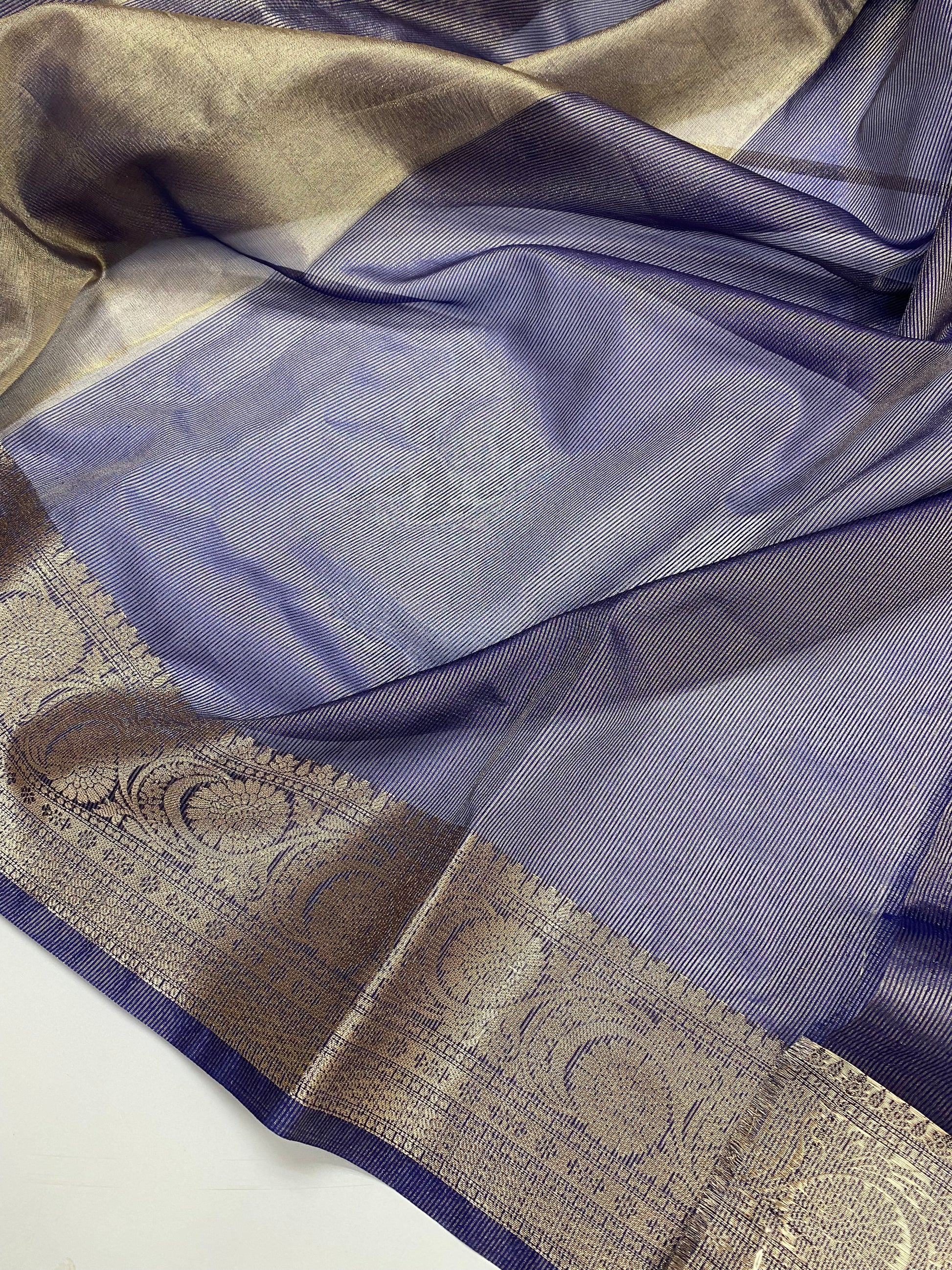 Lavender Tissue Silk Banarasi Saree