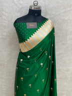 Green mashru silk banarasi saree