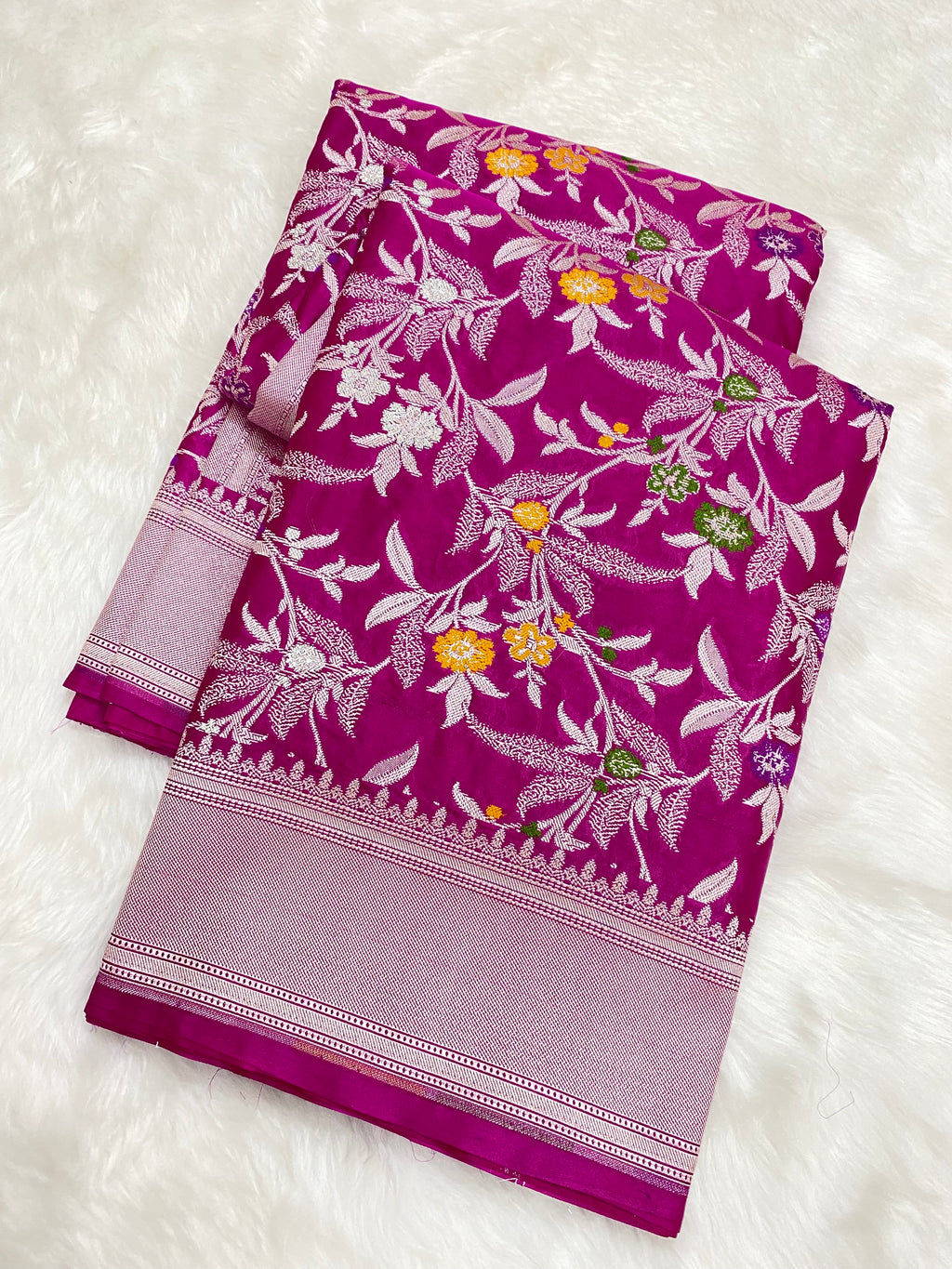 Pachmina Masru Silk Banarasi Saree