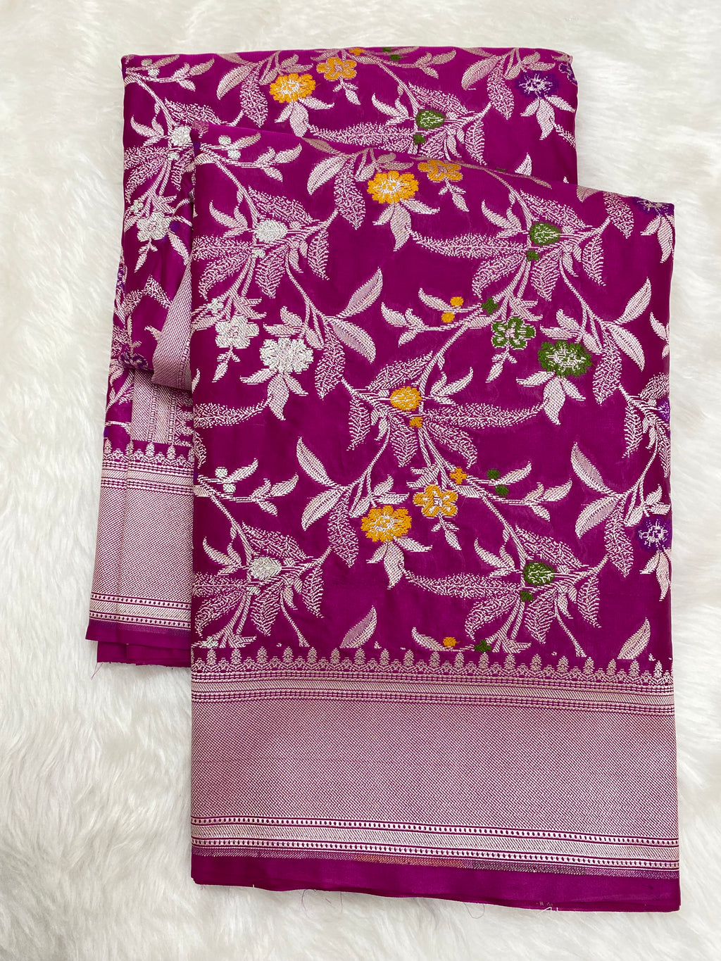 Pachmina Masru Silk Banarasi Saree