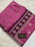 Pink colour mashru silk banarasi saree