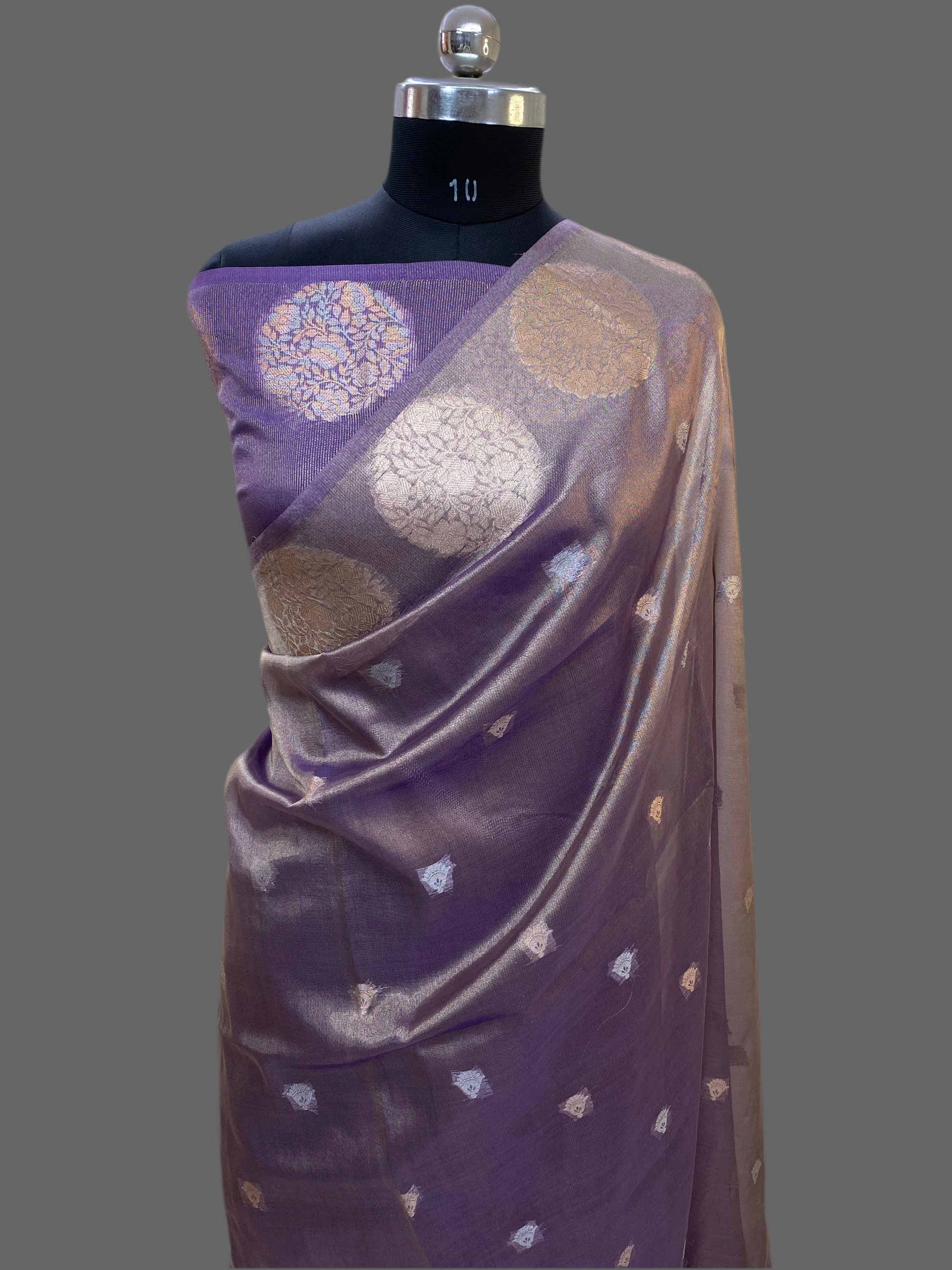 Lovendar Tissue Silk Banarasi Saree
